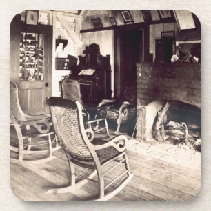 Interior of an American wooden shack, c.1880s (pho Coaster