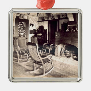 Interior of an American wooden shack, c.1880s (pho Metal Ornament