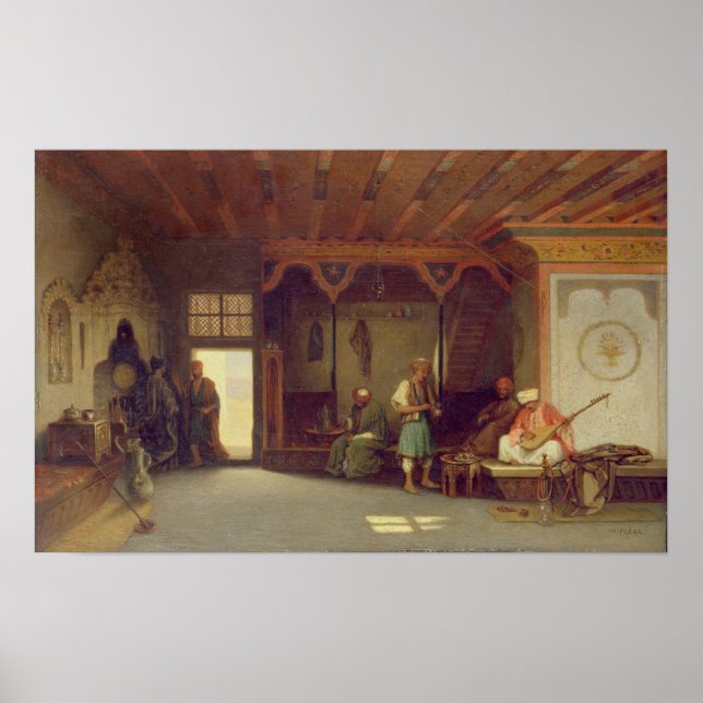 Interior of an Oriental Cafe Poster (Front)