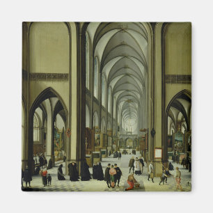 Interior of Antwerp cathedral Magnet