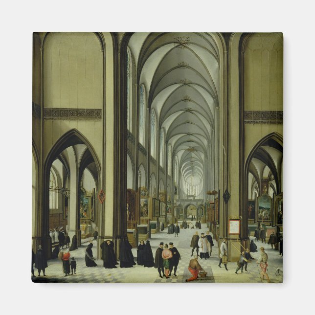 Interior of Antwerp cathedral Magnet (Front)
