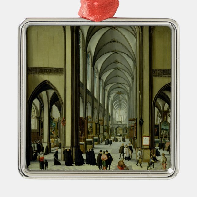 Interior of Antwerp cathedral Metal Tree Decoration (Front)