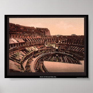 Interior of Coliseum, Rome, Italy Poster