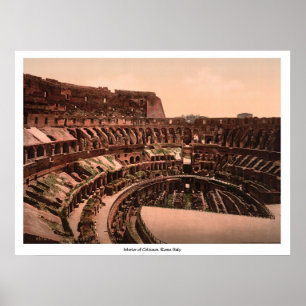 Interior of Coliseum, Rome, Italy Poster