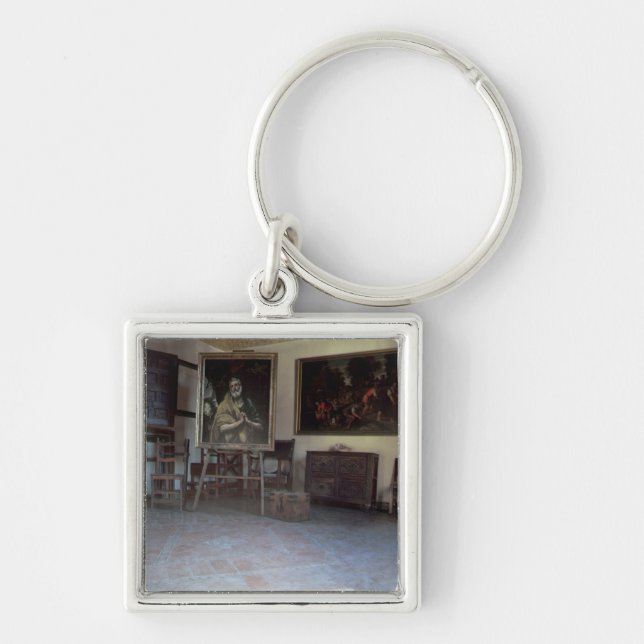 Interior of El Greco's  studio Key Ring (Front)
