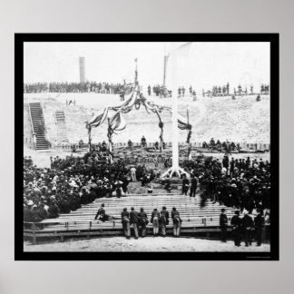 Interior of Fort Sumter at Charleston Harbour 1865 Poster