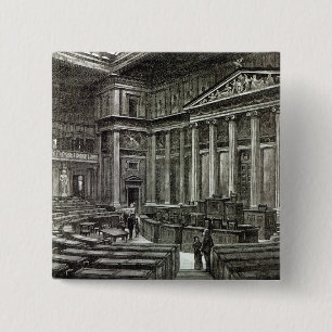 Interior of Houses of Parliament, Vienna 15 Cm Square Badge