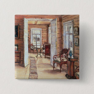 Interior of L. Panteleev's house in Murmanov 15 Cm Square Badge