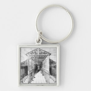 Interior of Old St.Peter's, Rome Key Ring