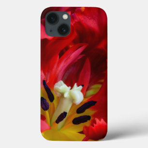 Interior of parrot tulip flower iPhone 13 case
