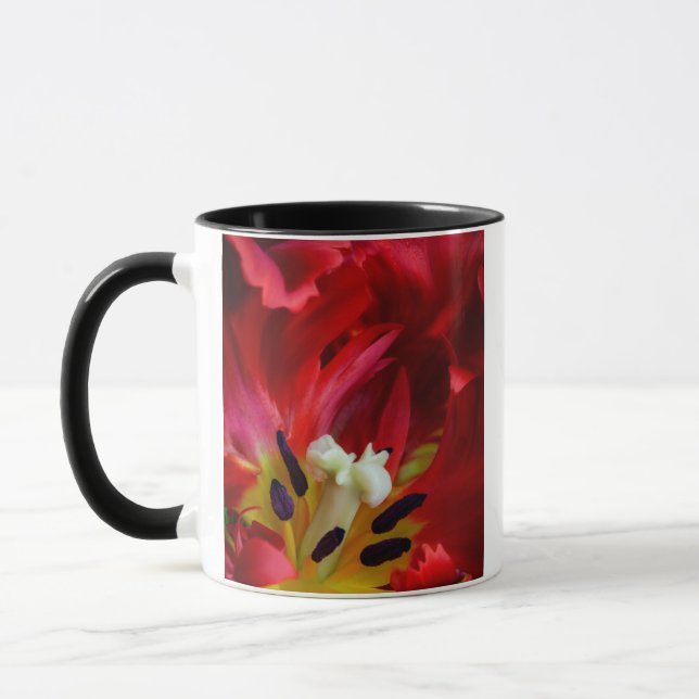 Interior of parrot tulip flower mug (Left)