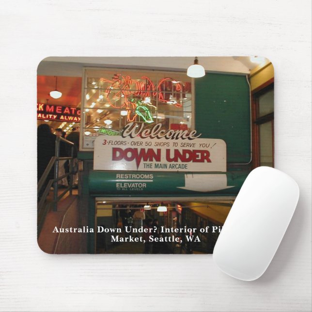 Interior of Pike Place Market Seattle, Washington Mouse Pad (With Mouse)