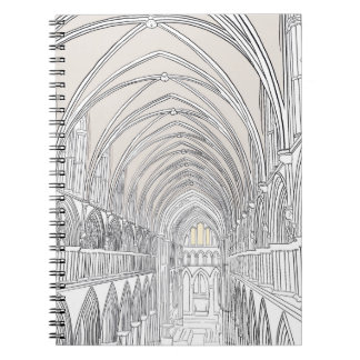 Interior of Salisbury Cathedral | Line Drawing Notebook