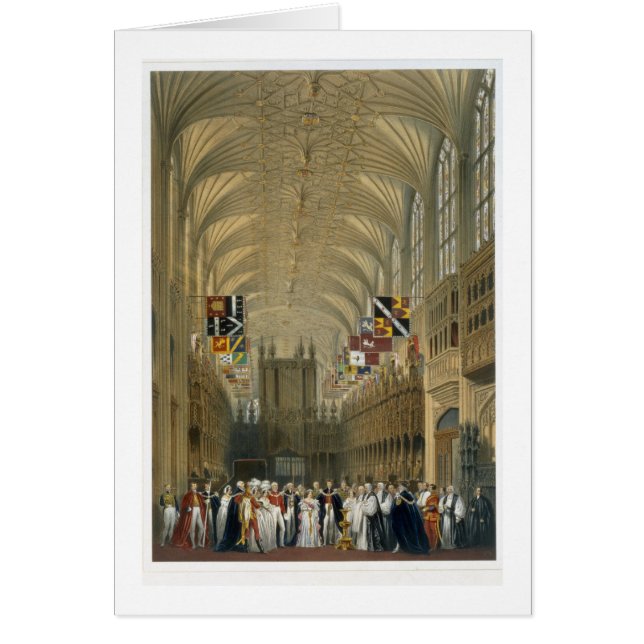 Interior of St George's Chapel, 1838 (colour litho (Front)