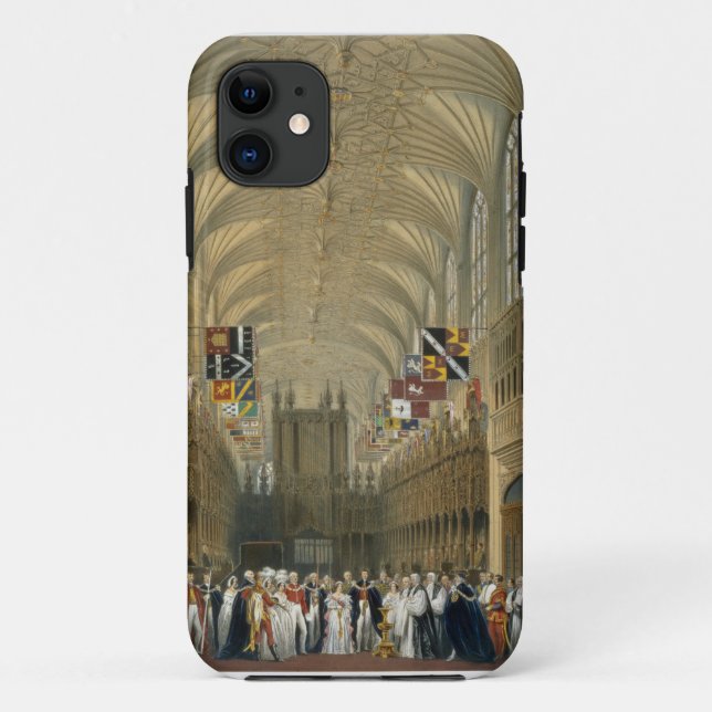 Interior of St George's Chapel, 1838 (colour litho Case-Mate iPhone Case (Back)