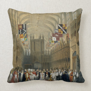 Interior of St George's Chapel, 1838 (colour litho Cushion