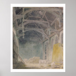 Interior of St. John's Palace, Eltham, c.1793 (w/c Poster