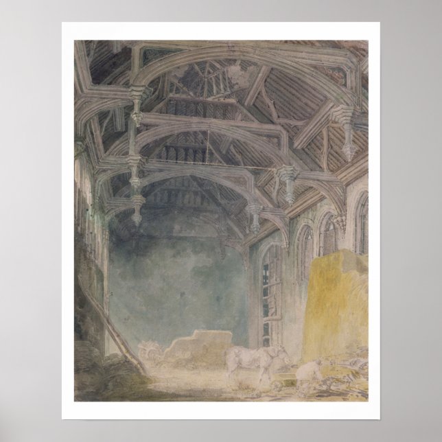 Interior of St. John's Palace, Eltham, c.1793 (w/c Poster (Front)