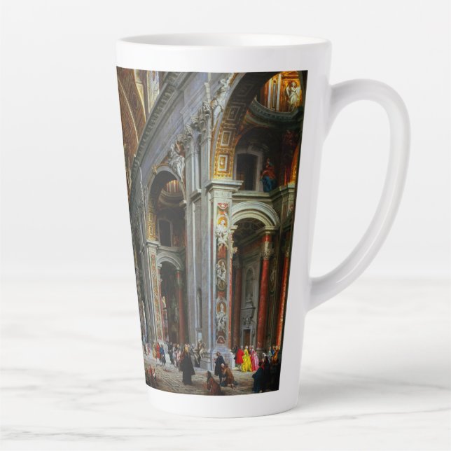Interior of St. Peter's Basilica, Rome Latte Mug (Right)