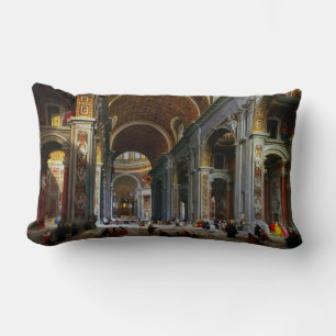 Interior of St. Peter's Basilica, Rome Lumbar Cushion