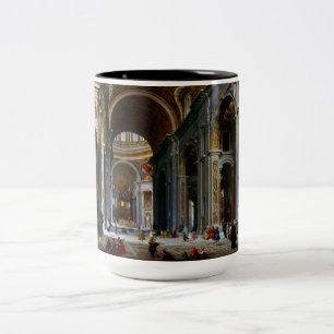 Interior of St. Peter's Basilica, Rome Two-Tone Coffee Mug