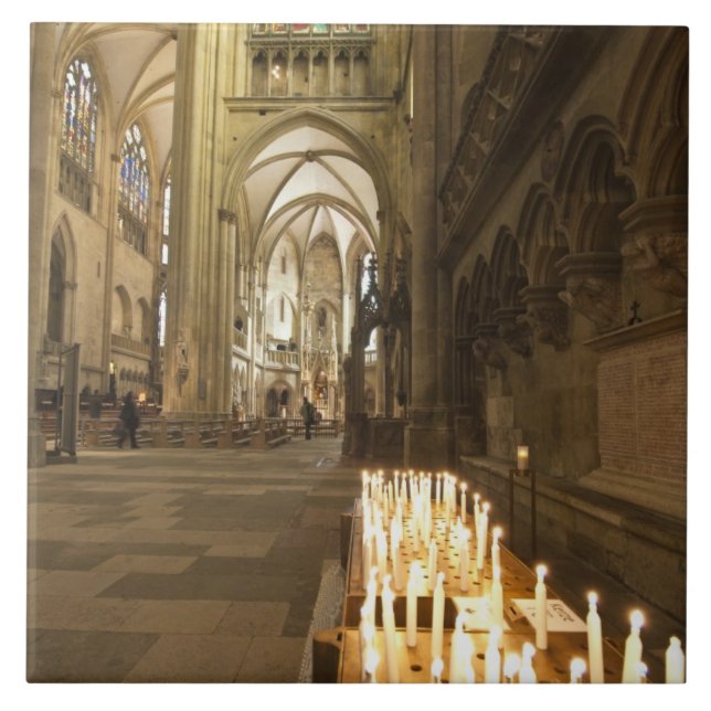 Interior of St. Peter's Cathedral in Regensburg Tile (Front)