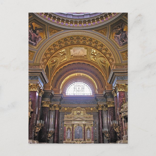 Interior of St Stephen's Basilica, Budapest(7) Postcard (Front)