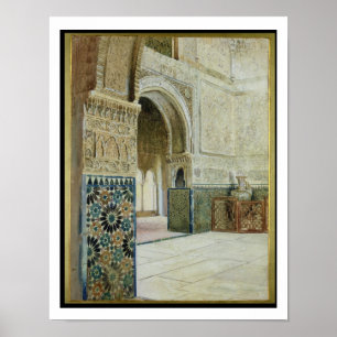 Interior of the Alhambra, Granada (w/c) Poster
