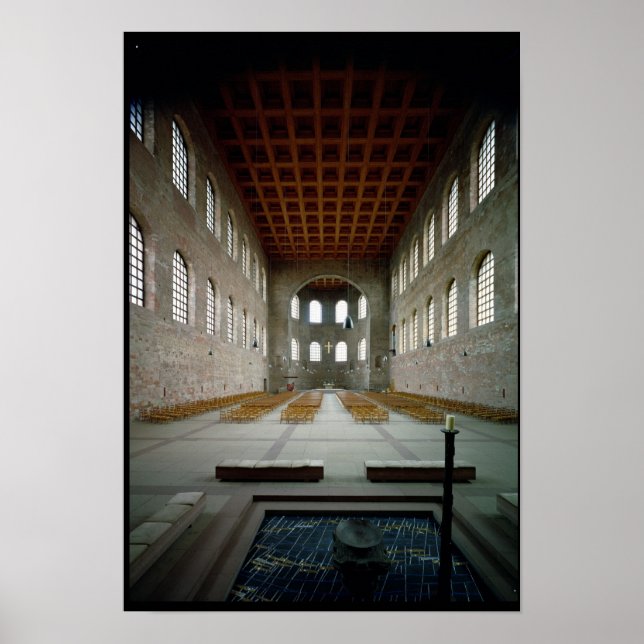 Interior of the basilica, early 4th century AD Poster (Front)