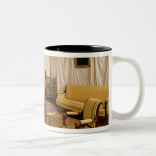 Interior of the bedroom of Napoleon I 1800-03 Two-Tone Coffee Mug