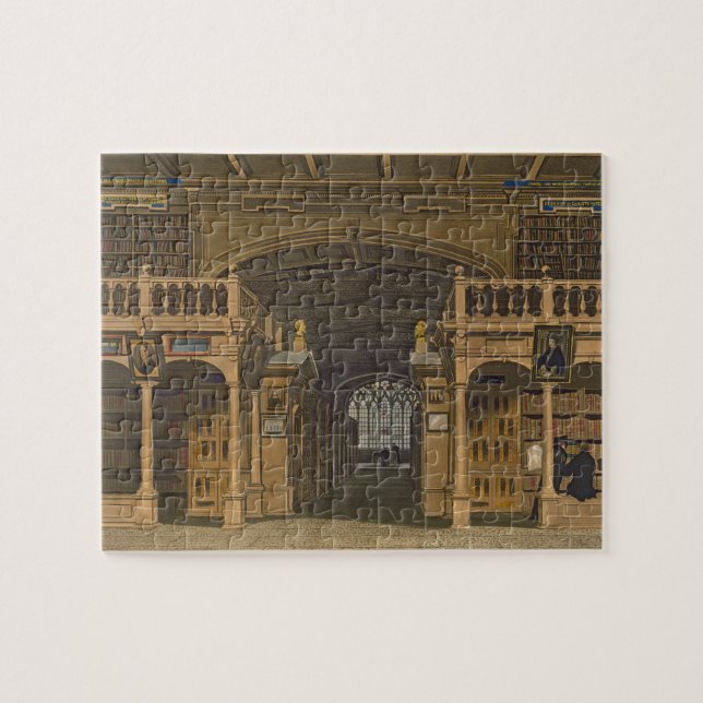 Interior of the Bodleian Library, illustration fro Jigsaw Puzzle (Horizontal)