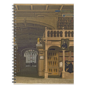 Interior of the Bodleian Library, illustration fro Notebook