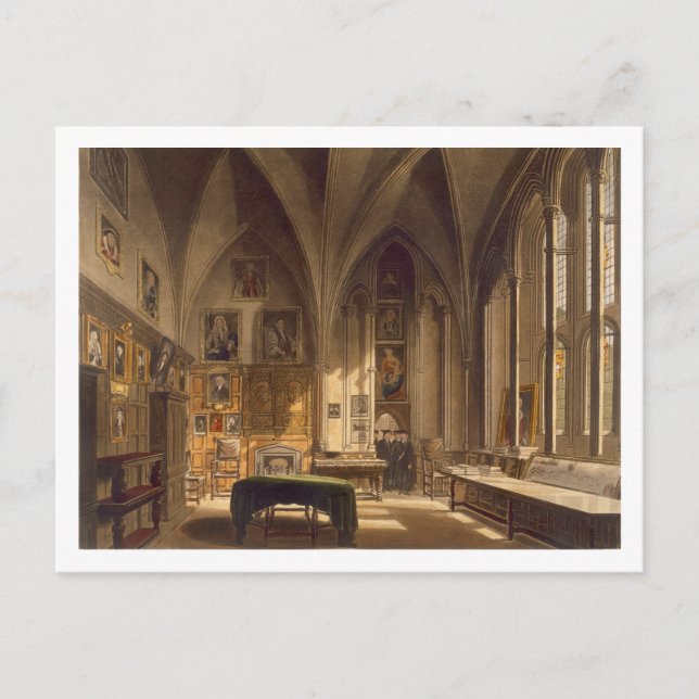 Interior of the Chapter House, illustration from t Postcard (Front)
