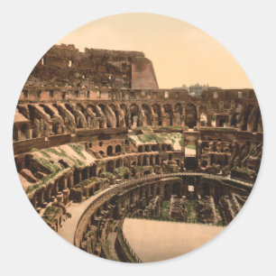Interior of the Colosseum, Rome, Italy Classic Round Sticker