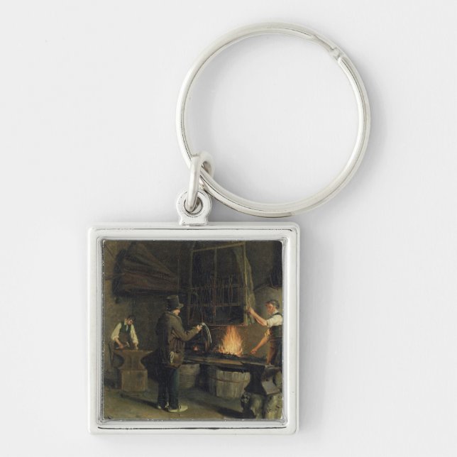 Interior of the Forge, 1837 Key Ring (Front)