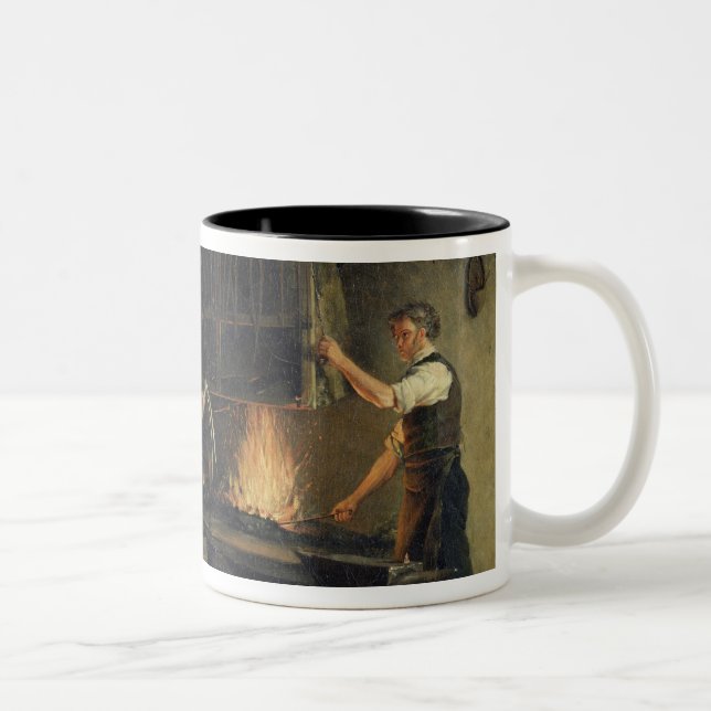 Interior of the Forge, 1837 Two-Tone Coffee Mug (Right)