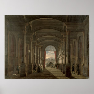 Interior of the Gare Saint-Lazare Poster