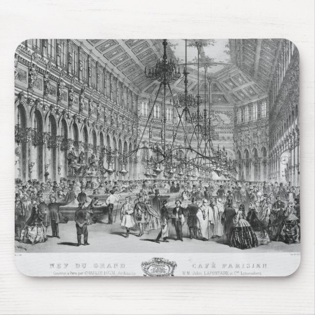 Interior of the 'Grand Cafe Parisien', Paris Mouse Pad (Front)