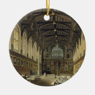 Interior of the Hall of Christ Church, illustratio Ceramic Ornament