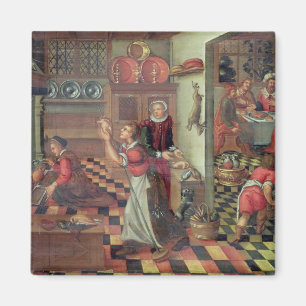 Interior of the Kitchen, the Supper at Emmaus Magnet