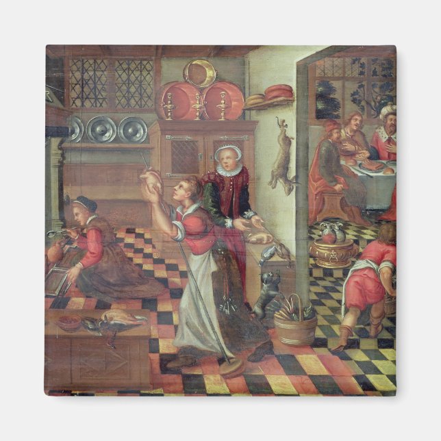 Interior of the Kitchen, the Supper at Emmaus Magnet (Front)