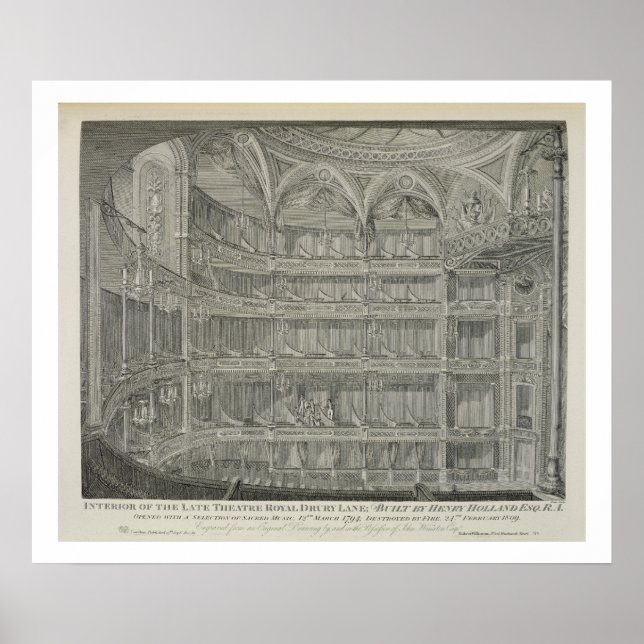 Interior of the Late Theater Royal, Drury Lane, in Poster (Front)