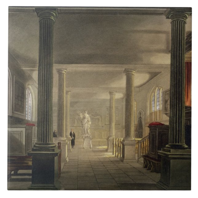 Interior of the Law School, Cambridge, from 'The H Ceramic Tile (Front)
