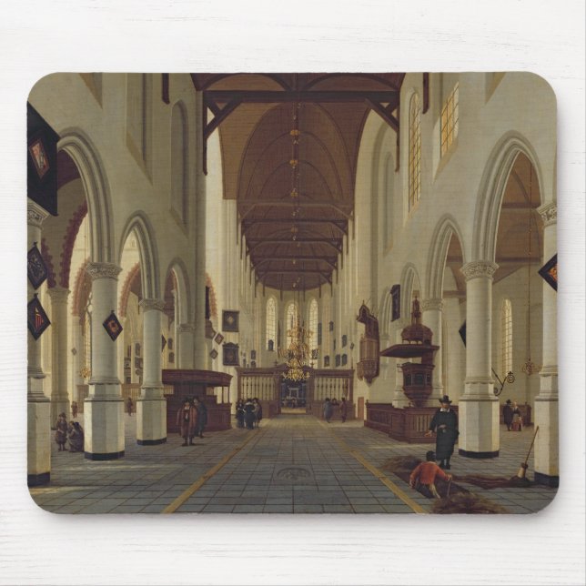 Interior of the Oude Kerk, Delft, c.1660-70 Mouse Pad (Front)