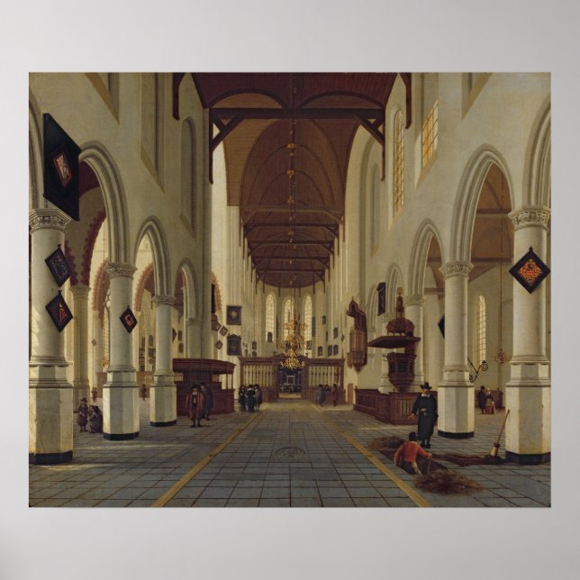 Interior of the Oude Kerk, Delft, c.1660-70 Poster (Front)