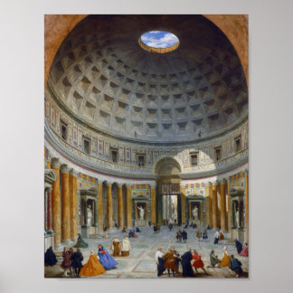 Interior of the Pantheon by Panini - NGA - Poster