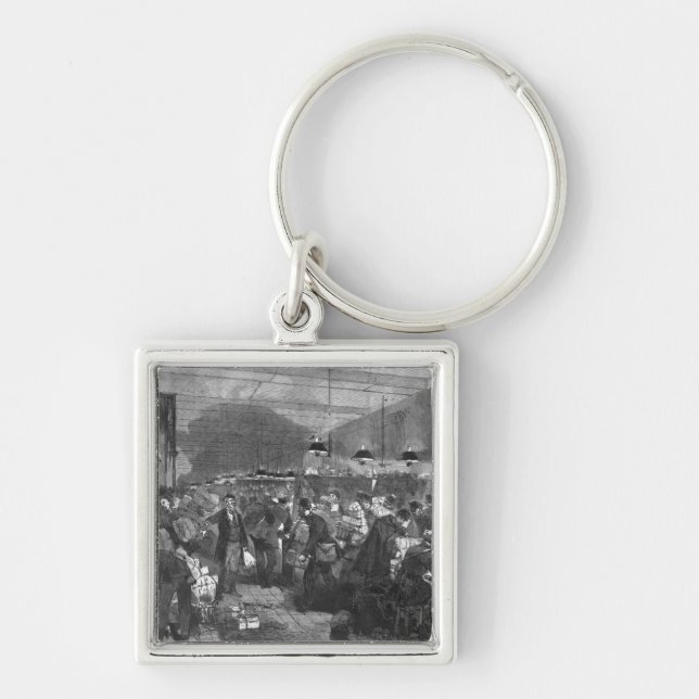 Interior of the Paris post office Key Ring (Front)