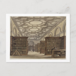 Interior of the Public Library, Cambridge, from 'T Postcard