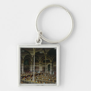 Interior of the 'Salle des Imprimes', 1868 Key Ring