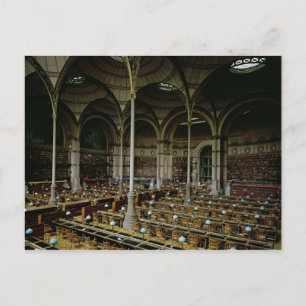 Interior of the 'Salle des Imprimes', 1868 Postcard